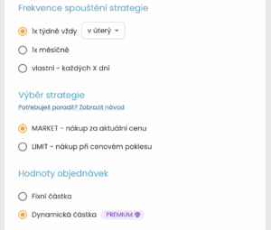 BTFD nastaveni